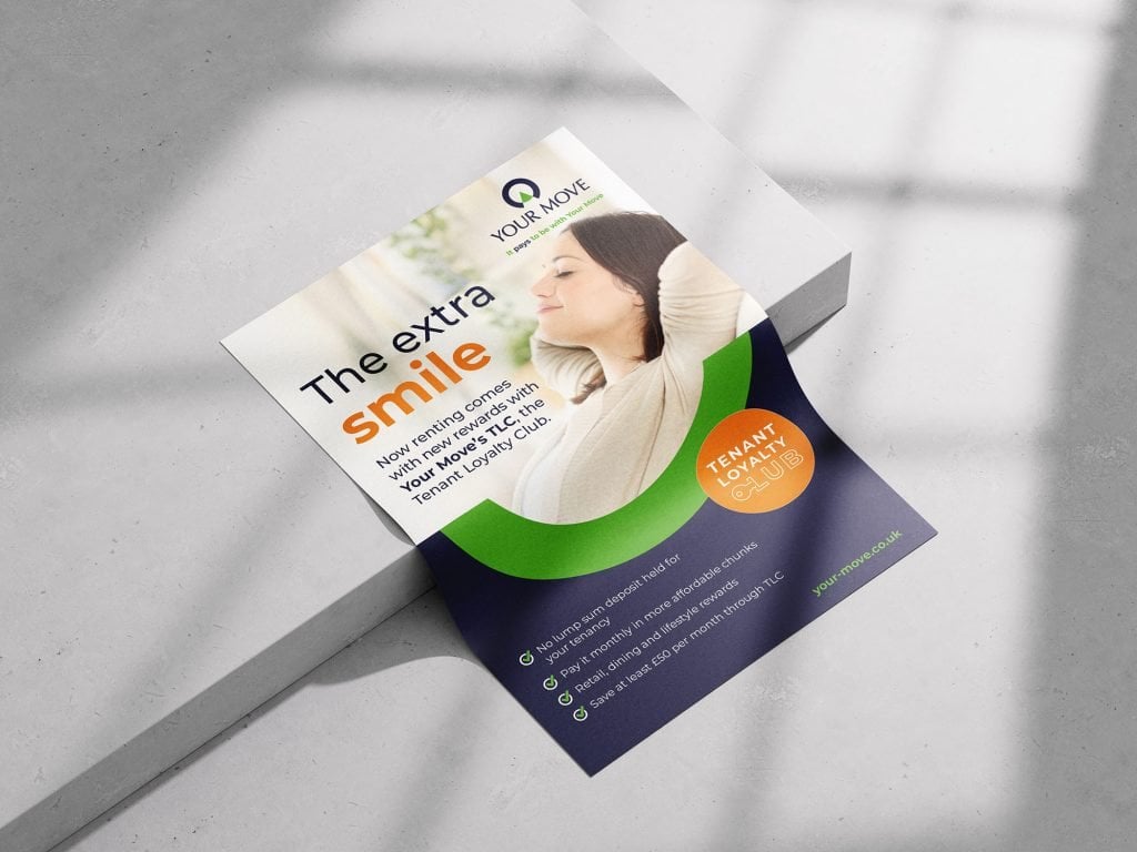 A flyer mockup displaying Your Move flyer design.