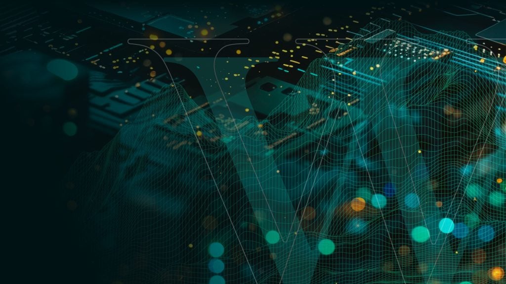Digital art of ai technology background